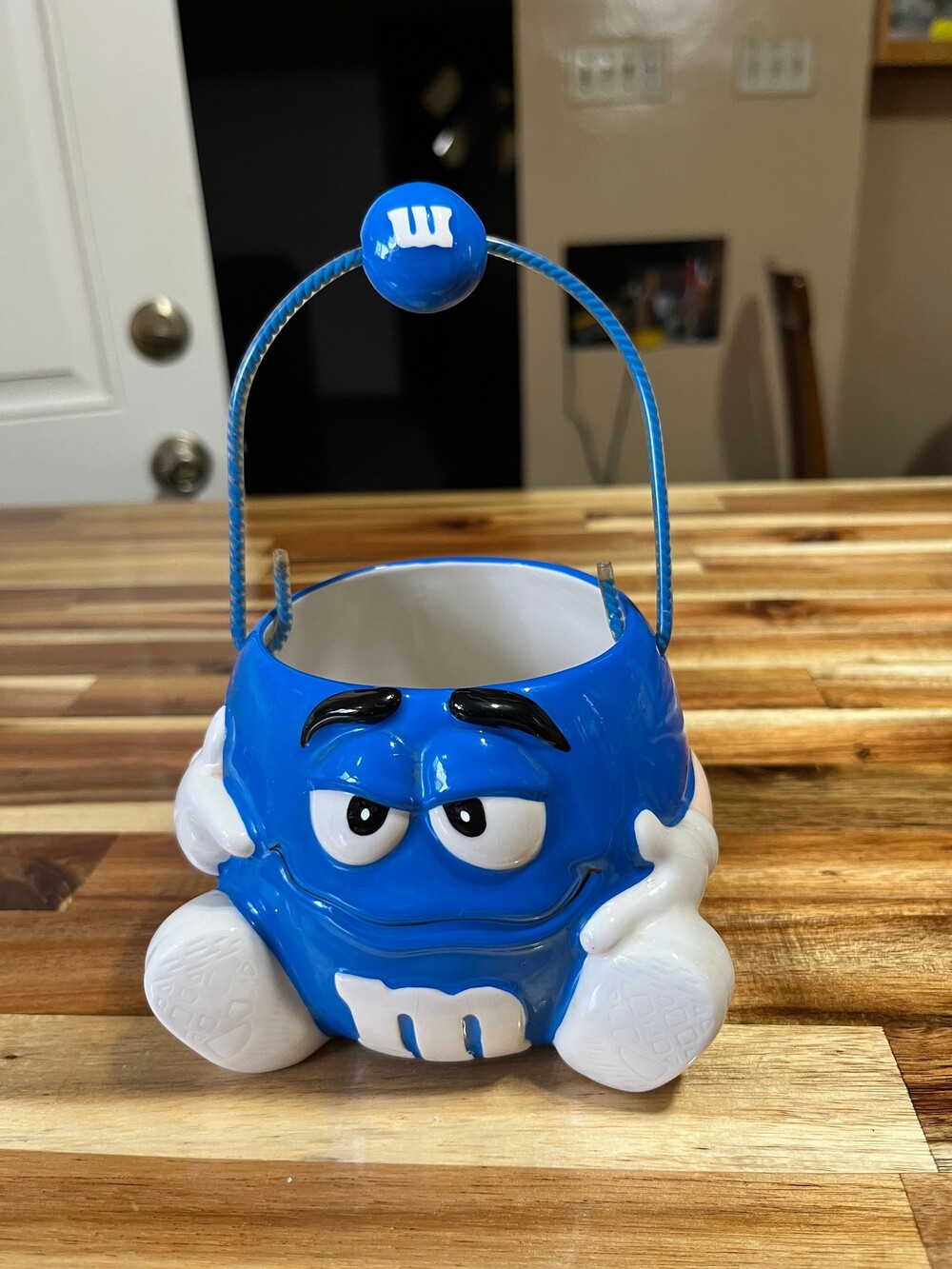 Galerie M&M Ceramic Candy Dish Blue 2003 Licensed Mars